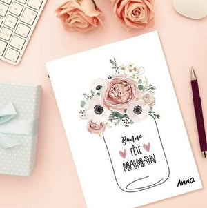 Bouquet de fleurs personnalisable, disponible chez Omade.shop