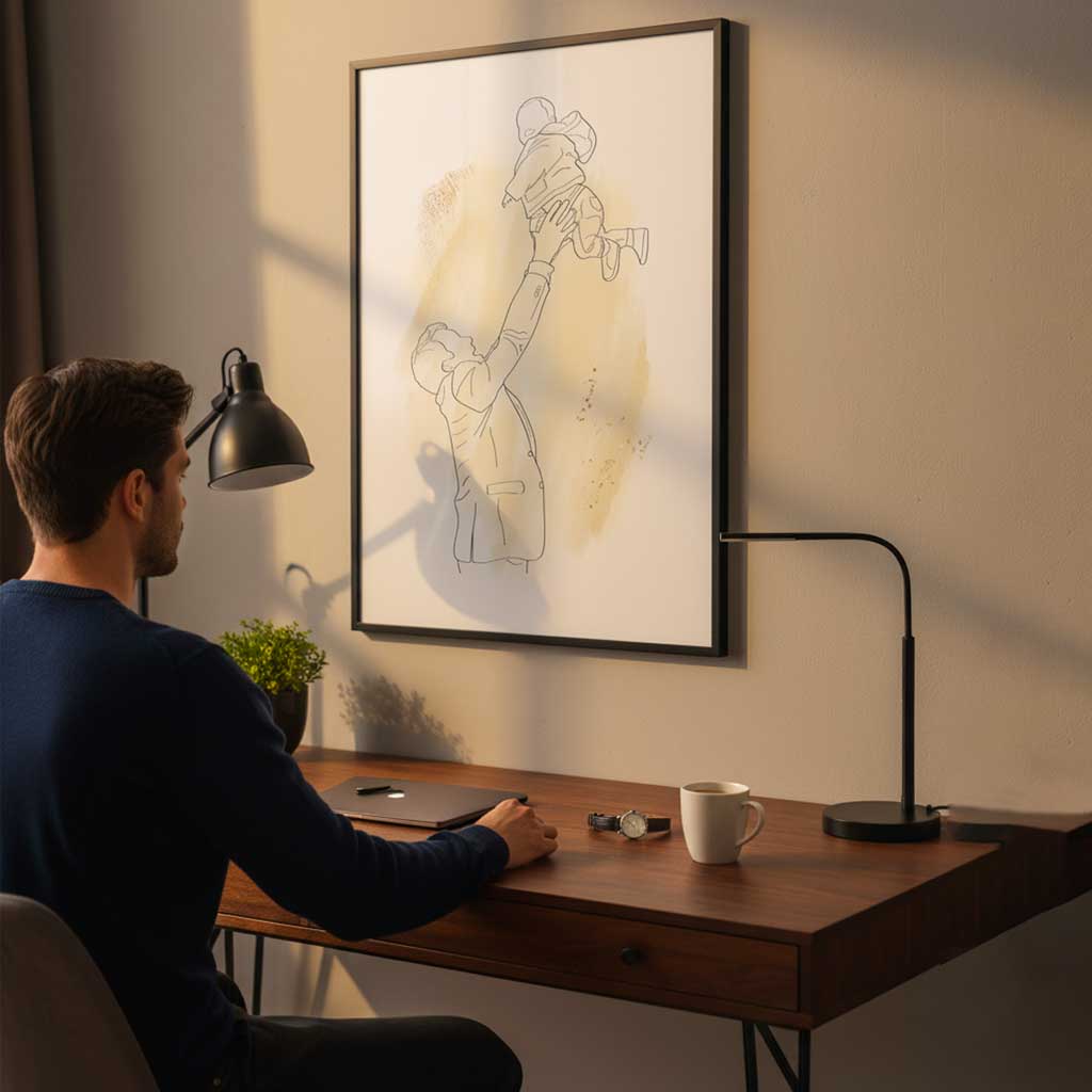 Portrait Famille dessin au trait