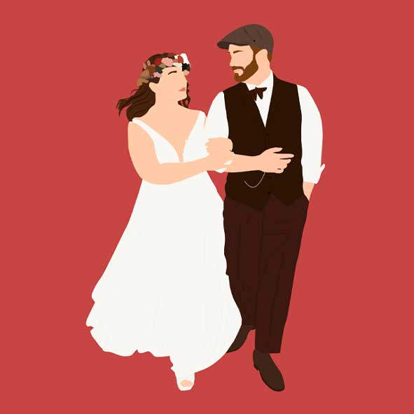 Portrait de mariage personnalisé