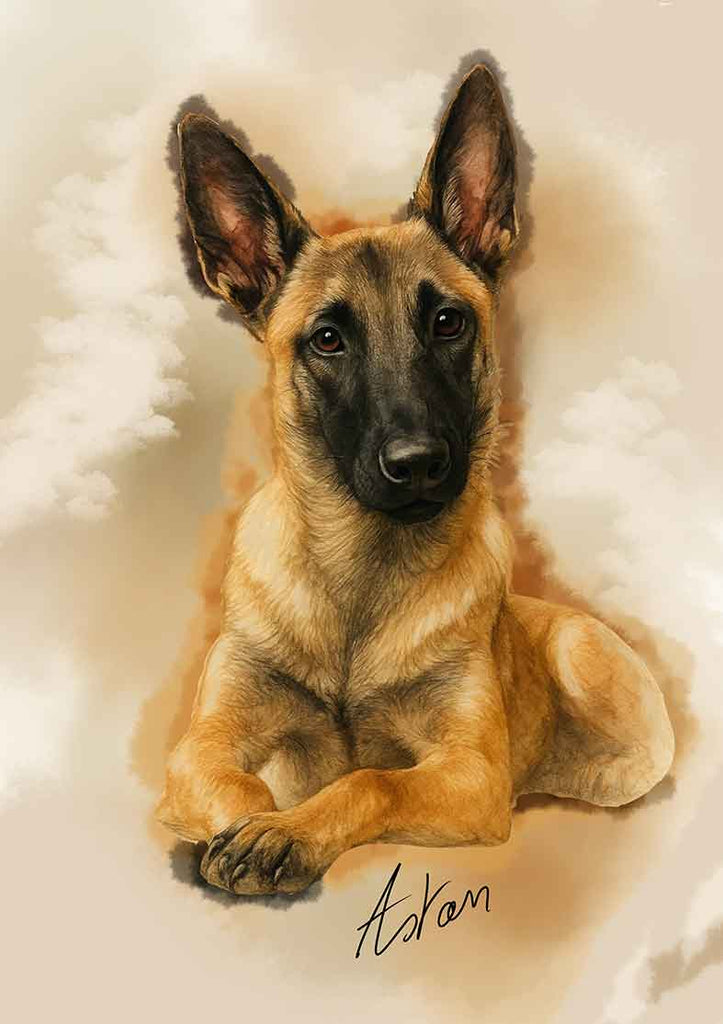 Portrait animal de compagnie personnalisé aquarelle