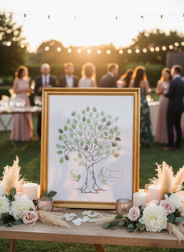 Pack Mariage : Arbre d’empreintes + Certificat personnalisé mariage – Pampas ( jusqu'à -70%) (Copie)
