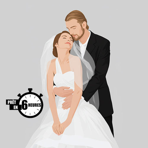 Portrait personnalisé de Mariés – d’après photo.