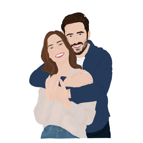 Portait de famille, couple et amis personnalisé
