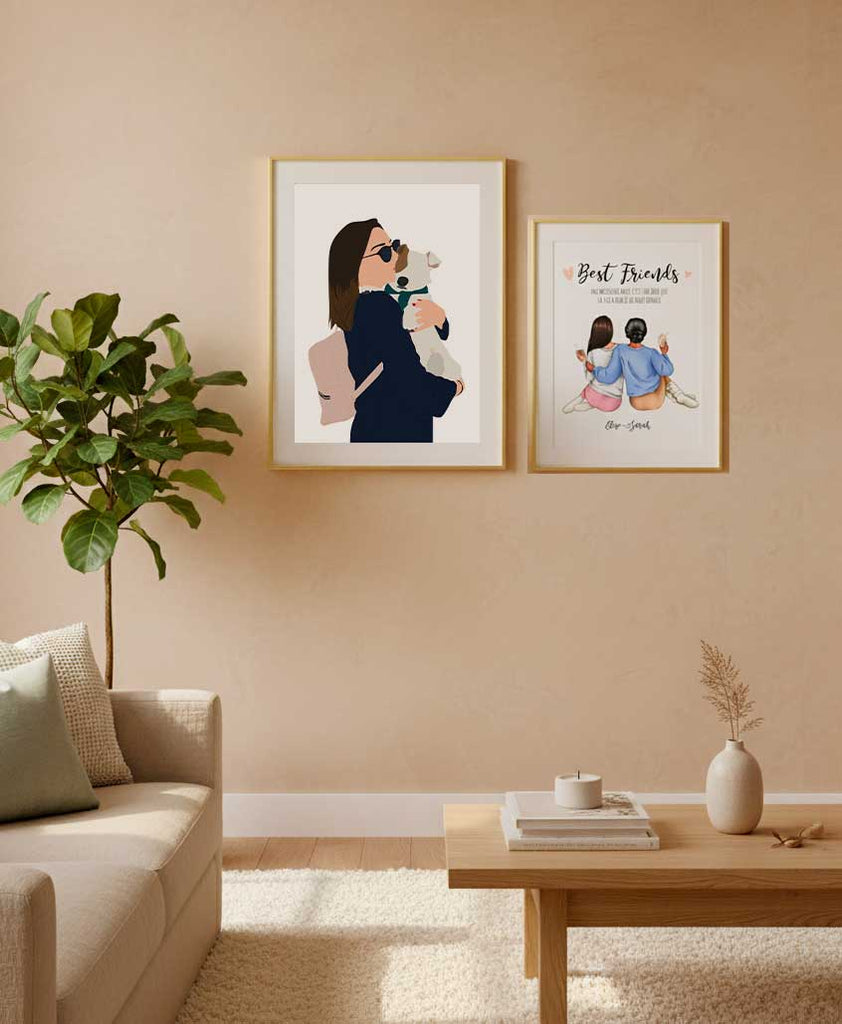 Pack Duo – Portrait Meilleure Amie Assise + Portrait Famille.