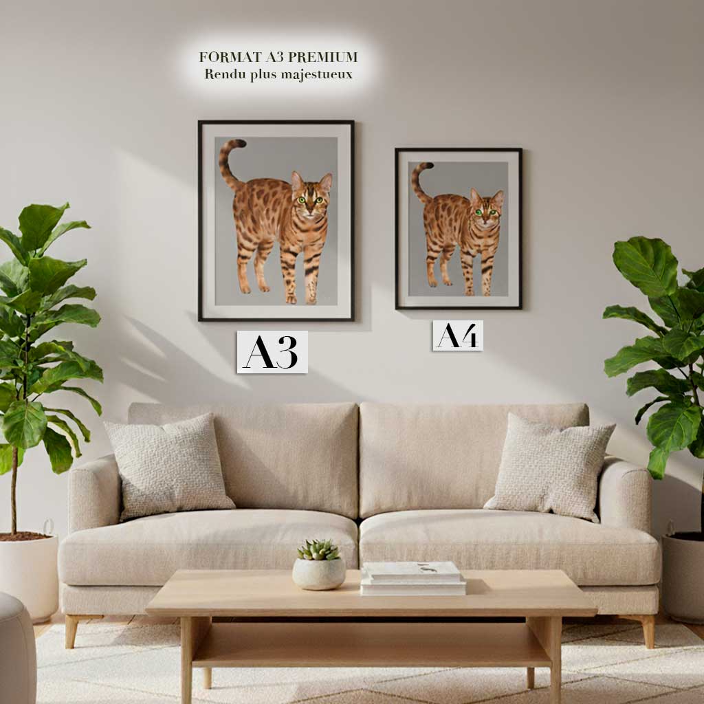 Portrait personnalisé de votre chat – illustration Chat