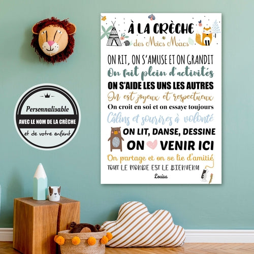 Affiche Personnalis e Pour La Cr che Merci La Cr che Omade Affiche Personnalis e Pour La Cr che Merci La Cr che Omade