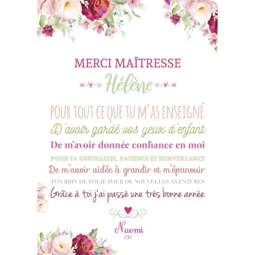 Affiche Merci Maîtresse