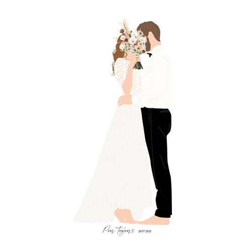 Portrait Couple personnalisé : Photo de Mariage