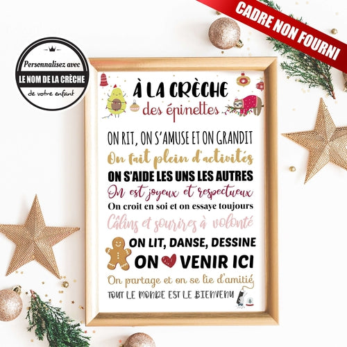 Affiche Merci la Crèche Collection Noël