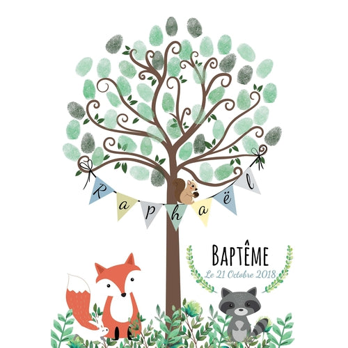 Arbre à empreintes Animaux de la Forêt
