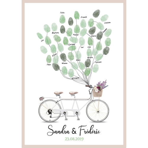 Arbre à empreintes mariage champêtre