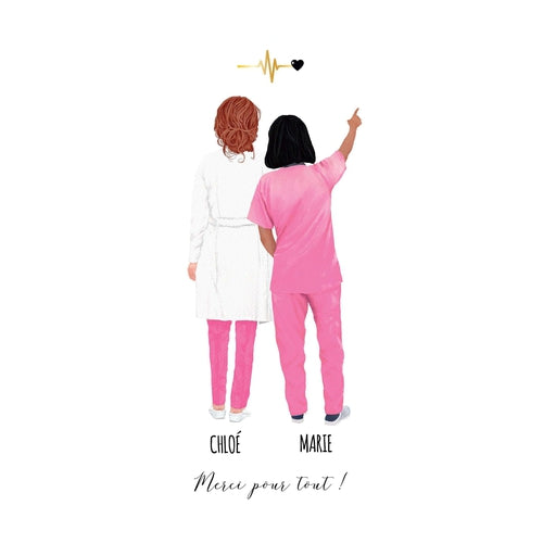Affiche Prénom Infirmière - Le Monde de Bibou - Cadeaux personnalisés