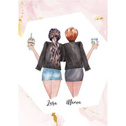 Portrait Meilleure Amie Rose & Or