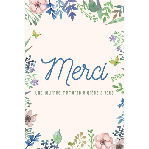 Carte remerciement naissance et baptême et Thème bucolique