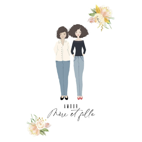 Portrait Amour mère et fille