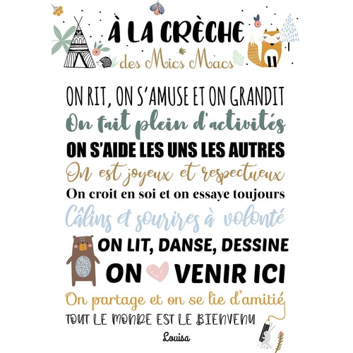 Affiche crèche Merci La Crèche !