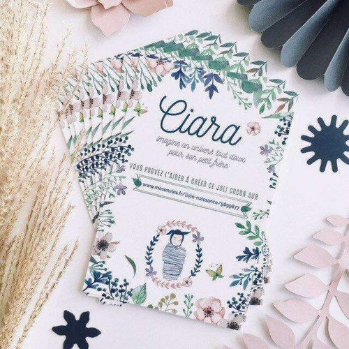 Liste cadeau naissance - Carte liste naissance - Liste naissance - Carte cadeaux de naissance - annonce grossesse - thème rétro