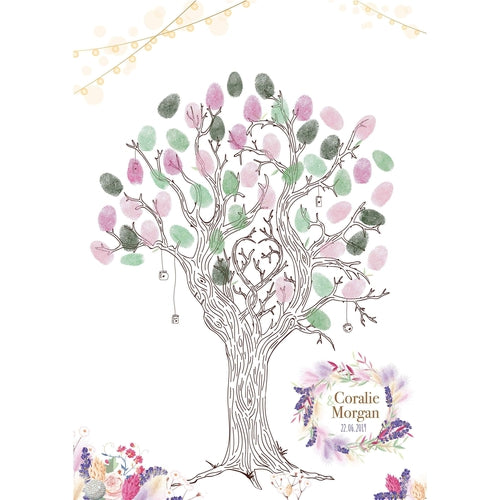 Livre d'or mariage fleurs séchées