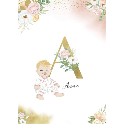 Portrait bébé Cœur de Fleurs